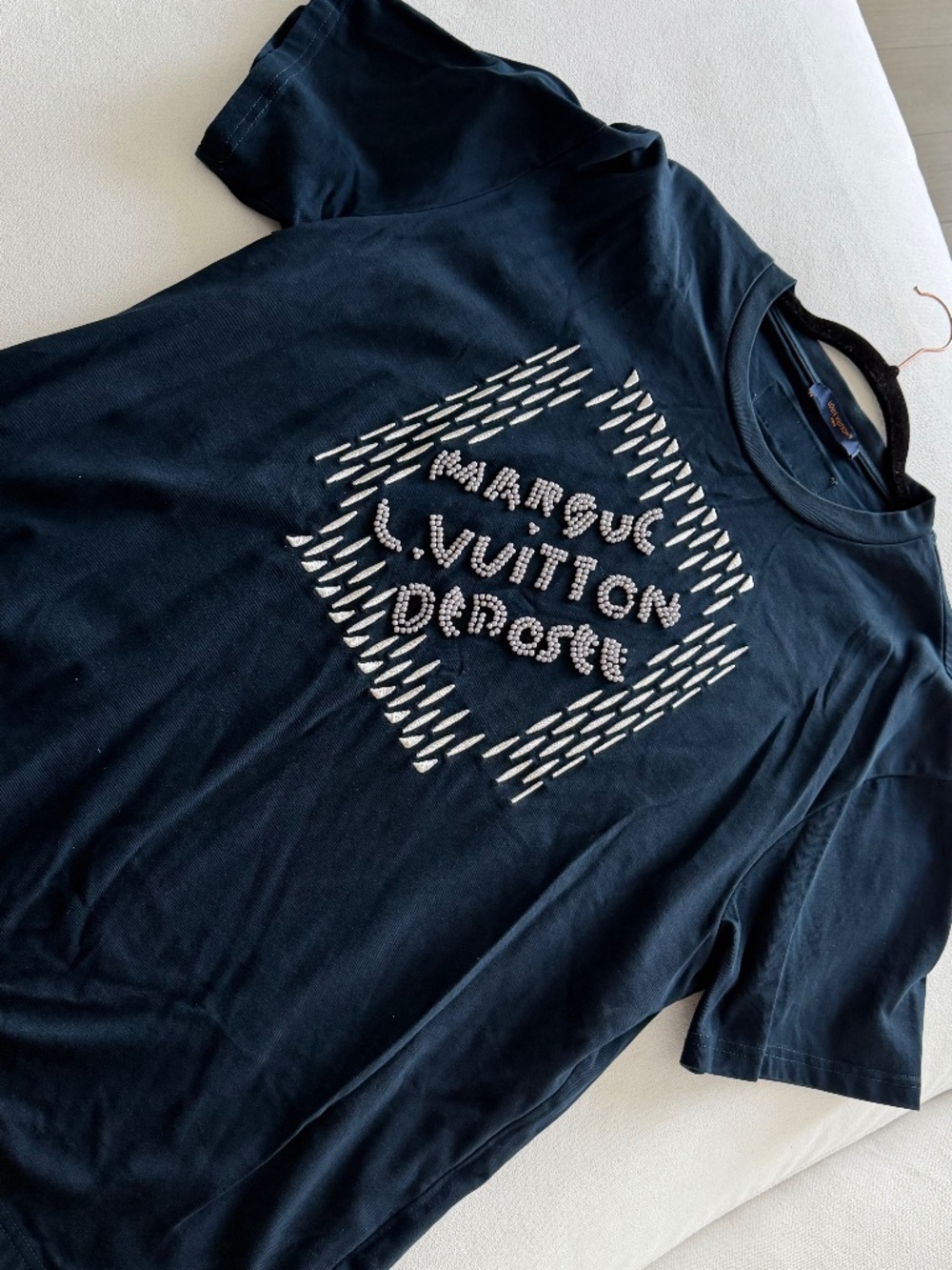 Louis Vuitton Embroidered Signature Cotton T-Shirt